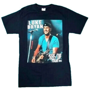 Luke Bryan Kick the Dust Up 2014 Tour Tee-Shirt 2 Side Graphics Size S